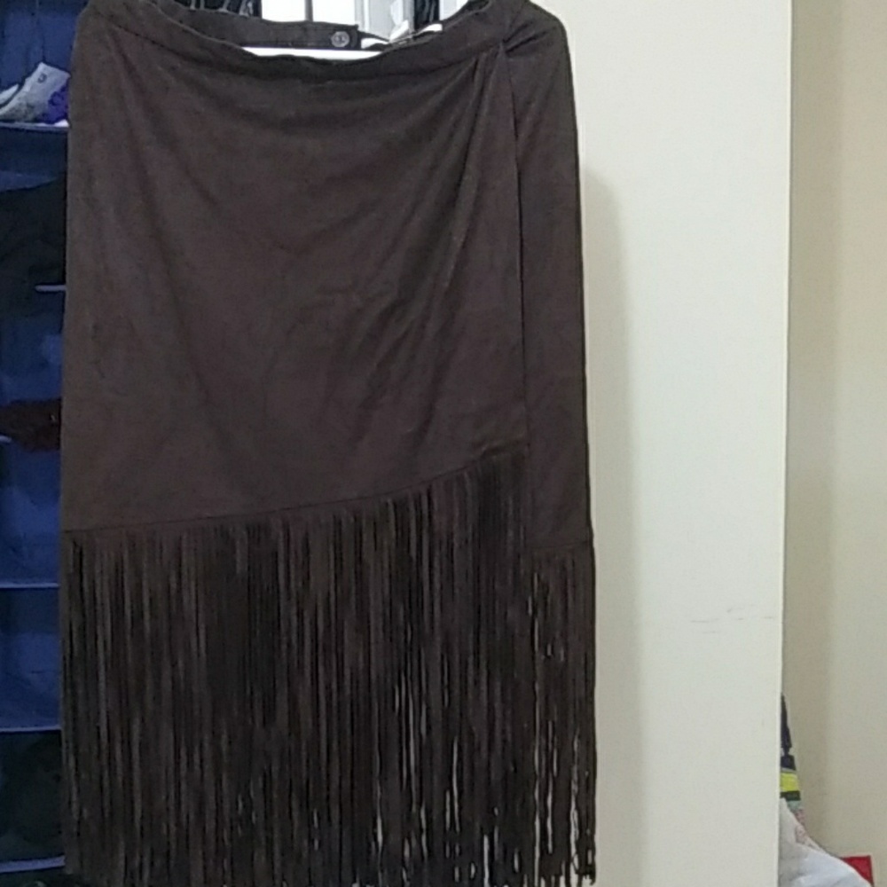 Suede skirt